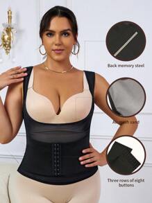 Plus Underbust Corset - Black - View 1