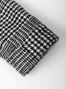 Manfinity Homme 男士格紋與犬牙紋翻蓋口袋外套（無連帽款式） - 黑與白 - 查看 3