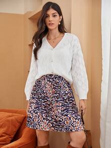 SHEIN Frenchy In Toàn bộ Chân Váy xếp ly - Nhiều màu - Xem 5