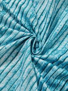 SHEIN ICON Nhuộm buộc Chi tiết Patched thư Dây kéo Top Cây trồng - Màu xanh lam - Xem 5