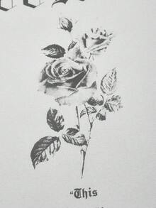 Manfinity RebelGame Men Slogan & Floral Print Drop Shoulder Drawstring Hoodie - Beige - View 4