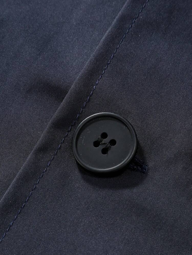 Loose Fit Men's Jacket With Letter Graphic, No Tee Included