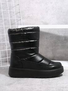 SHUZIA Padded Flatform Snow Boots - Black - View 2