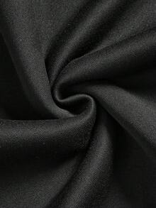 SHEIN LUNE Hơn In Giáng sinh Thả vai Áo nỉ - màu đen - Xem 6