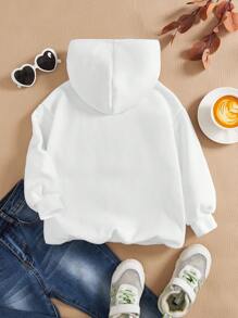 Vitoria Brayner Sudadera con capucha de manga larga, gruesa y casual para niña artista, ideal para días festivos, primavera y entrenamiento