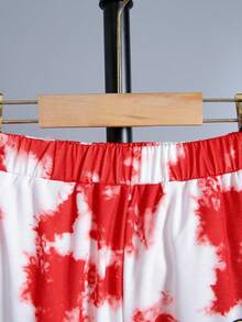 SHEIN 男大童紮染字母圖案連帽衫和運動褲 - 彩色 - 查看 4