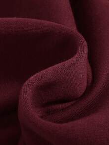 SHEIN 小男孩鹿角和标语图案卫衣 - 酒紅色 - 查看 4