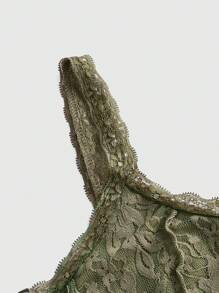 ROMWE Fairycore Lace Up Front Lace Cami Top