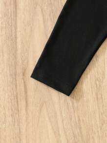 SHEIN Baby Girl 2pcs Leopard & Letter Graphic Leggings Chic Outfits For Autumn/Winter - Multicolor - View 7