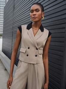 BizChic 女士西裝外套 - 卡其色 - 查看 4