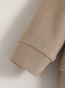 Baby Boy Contrast Collar 2 In 1 Sweatshirt & Sweatpants