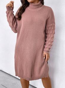 SHEIN Clasi 大碼毛衣裙 - 粉色 - 查看 1