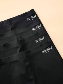 4pcs Đồ họa Chữ cái Quần short bé trai - màu đen - Xem 3