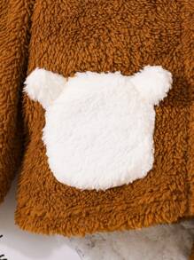 Đứa bé trai Thiết kế tai 3D áo có mũ Áo Teddy Jackets
   & Quần - Nhiều màu - Xem 6