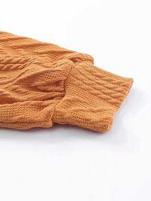 Camiseta De Manga Larga Con Textura Texture V Lord - Naranja Quemada - Ver 8