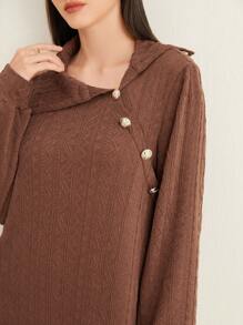 Mulvari Solid Button Detail Dress