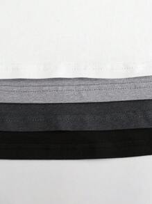 Flirla 4pcs Solid Crop Tank Top