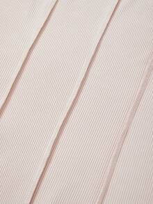 SHEIN Unity 小高領接縫細節洋裝 - 杏色 - 查看 5