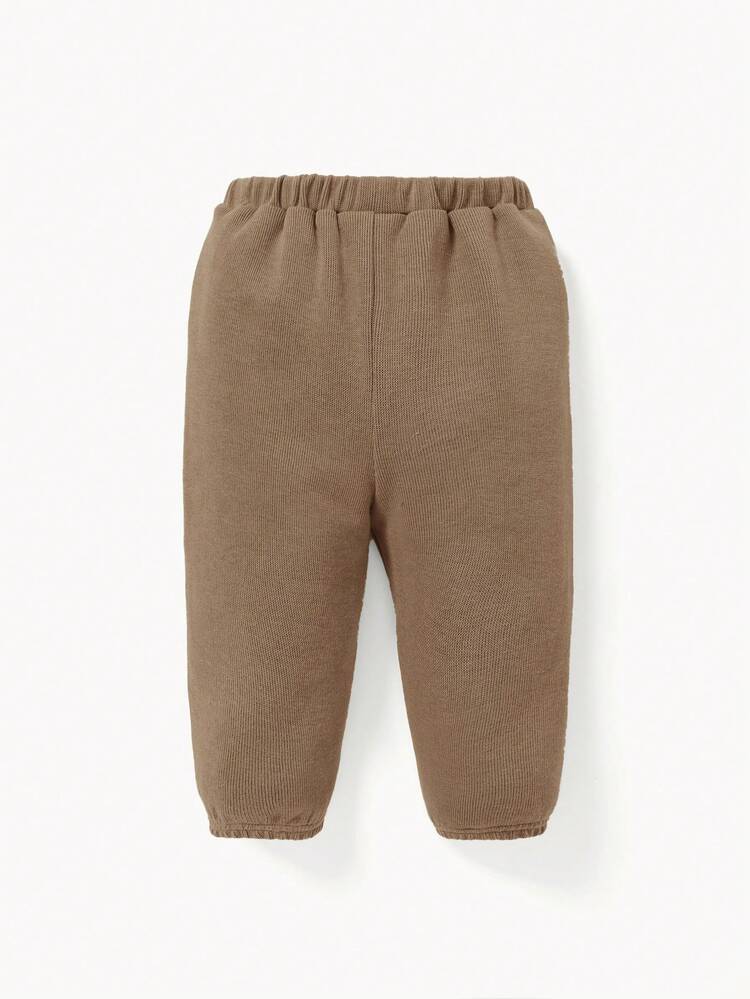 Cozy Pixies Đứa bé trai Đồ họa Chữ cái Áo len & Quần nỉ - Màu Khaki - Xem 2