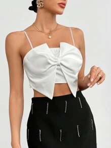 SHEIN Privé Top de tirantes girante delantero - Blanco - Ver 3