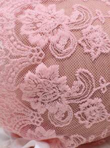 Baby Girl Solid Lace Hat Photography Prop - Pink - View 4