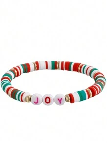 Our Kawaii 4pcs Cute Christmas Snowflake Charm Beaded Bracelet For