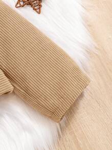 SHEIN Cô Gái Trẻ Chi tiết về Flap Lót nhiệt Vải to sợi Áo khoác - Màu Khaki - Xem 3
