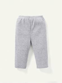 Cozy Pixies Bebé niño Pantalones deportivos con sudadera con patrón de letra - Gris - Ver 7