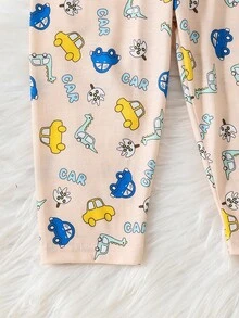 Baby Boy Car Print Tee & Pants - Apricot - View 8