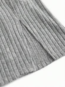 SHEIN Thai sản Đầm Với 3 màu Sọc Thiết kế , Bên Khe Và Viền bất đối xứng - Nhiều màu - Xem 16