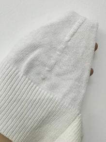 2 Packs Solid Crop Knitted Cover Up - Black and White - View 5