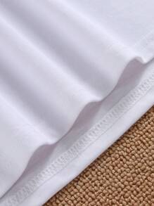 SHEIN Unity T-shirt à imprimé sapin de Noël, hauts graphiques pour femmes - Blanc - Voir 4