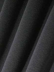 Nam Đồ họa Hoạt hình Lót nhiệt Áo nỉ - Màu xám đen - Xem 5