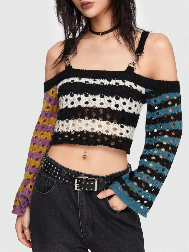 トップス civarize damage border knit grunge pank civarize damage border knit grunge pank