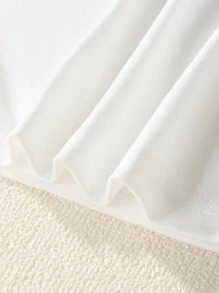 SHEIN 少女蘑菇牛仔帽印花T恤，可爱又时尚，春夏新品，节日主题，日常休闲完美之选 - 白色 - 查看 6