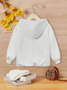 Vitoria Brayner Sudadera con capucha de manga larga, gruesa y casual para niña artista, ideal para días festivos, primavera y entrenamiento