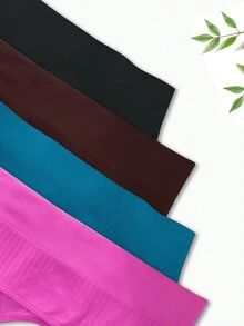 SHEIN Daily&Casual 4入組素色吊帶運動文胸 - 彩色 - 查看 5