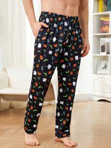 男士萬聖印花睡褲 - 彩色 - 查看 3