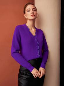 MOTF PREMIUM 蕾絲邊開襟衫