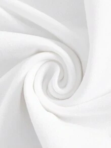 SHEIN Unity Scoop Cổ Áo phông Crop - trắng - Xem 4