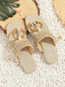 Styleloop Flat Sandals - Gold - View 3