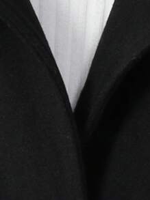 Sparklyn Tween Girl's Casual Fur Collar Waisted Woolen Coat