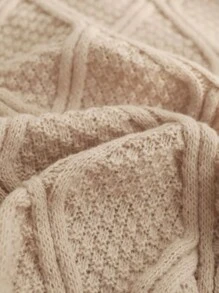 SHEIN Unity Solid Turtleneck Sweater - Apricot - View 7