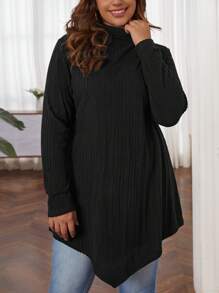 SHEIN LUNE 大碼t恤 - 黑色 - 查看 4