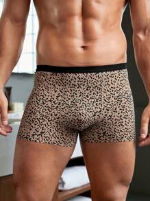 Men Leopard Print Boxer Brief - Multicolor - View 1
