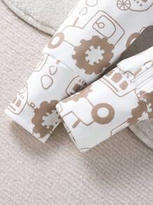 Đứa bé trai Vừa Khít 1 Miếng Đồ họa Hoạt hình Dây kéo Áo liền quần & 1 Miếng Chất rắn Dây kéo Áo liền quần - Nhiều màu - Xem 3