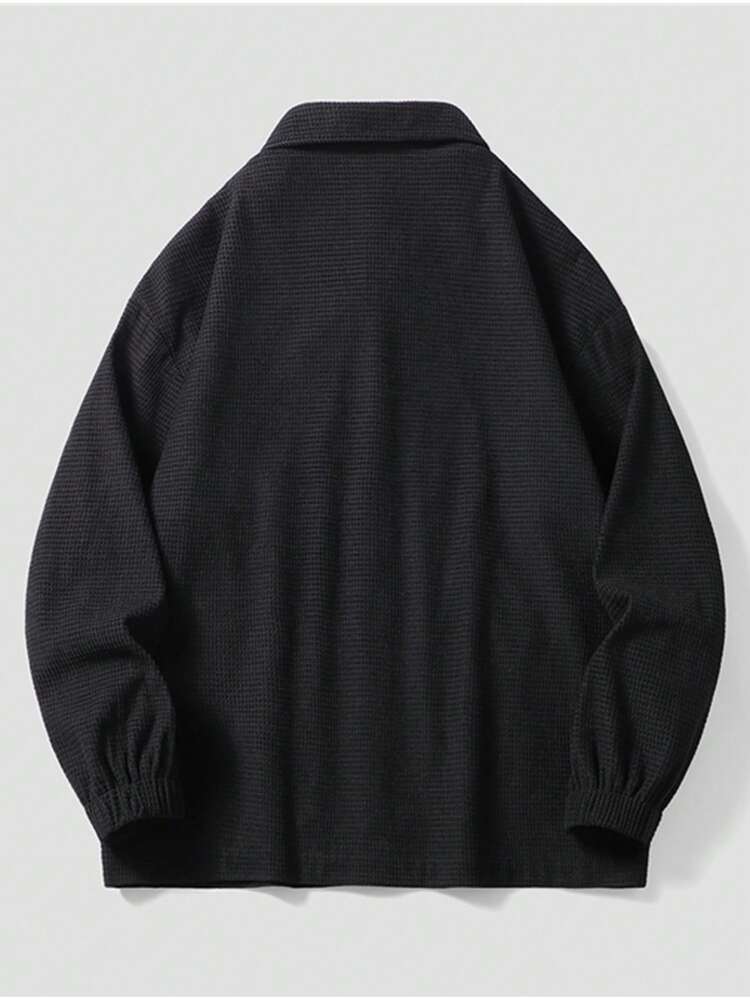 Men's Flap Pocket Snap Button Up Ultra-Oversized Jacket