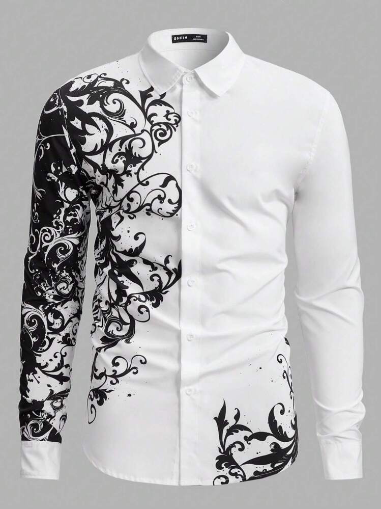 Camicia in cotone con colletto Peter Pan - A maniche lunghe - Lunghezza