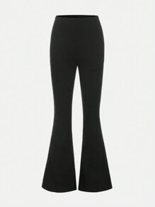 SHEIN Tienermeisje Hoodie met rits & Flare broeken
