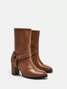 SheIn BIZ Của phụ nữ Đúng mốt Giày ống - màu nâu - Xem 5